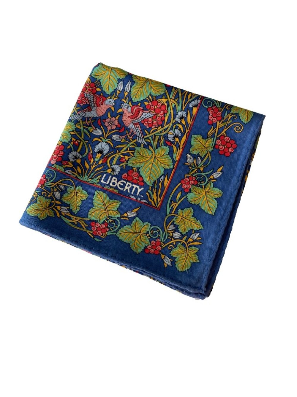 Liberty of London Vintage Cotton Scarf – Strawberry Thief Print